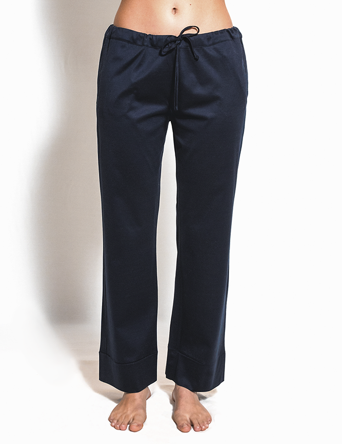 DRAWSTRING PANTS - MERCERIZED EGYPTIAN COTTON