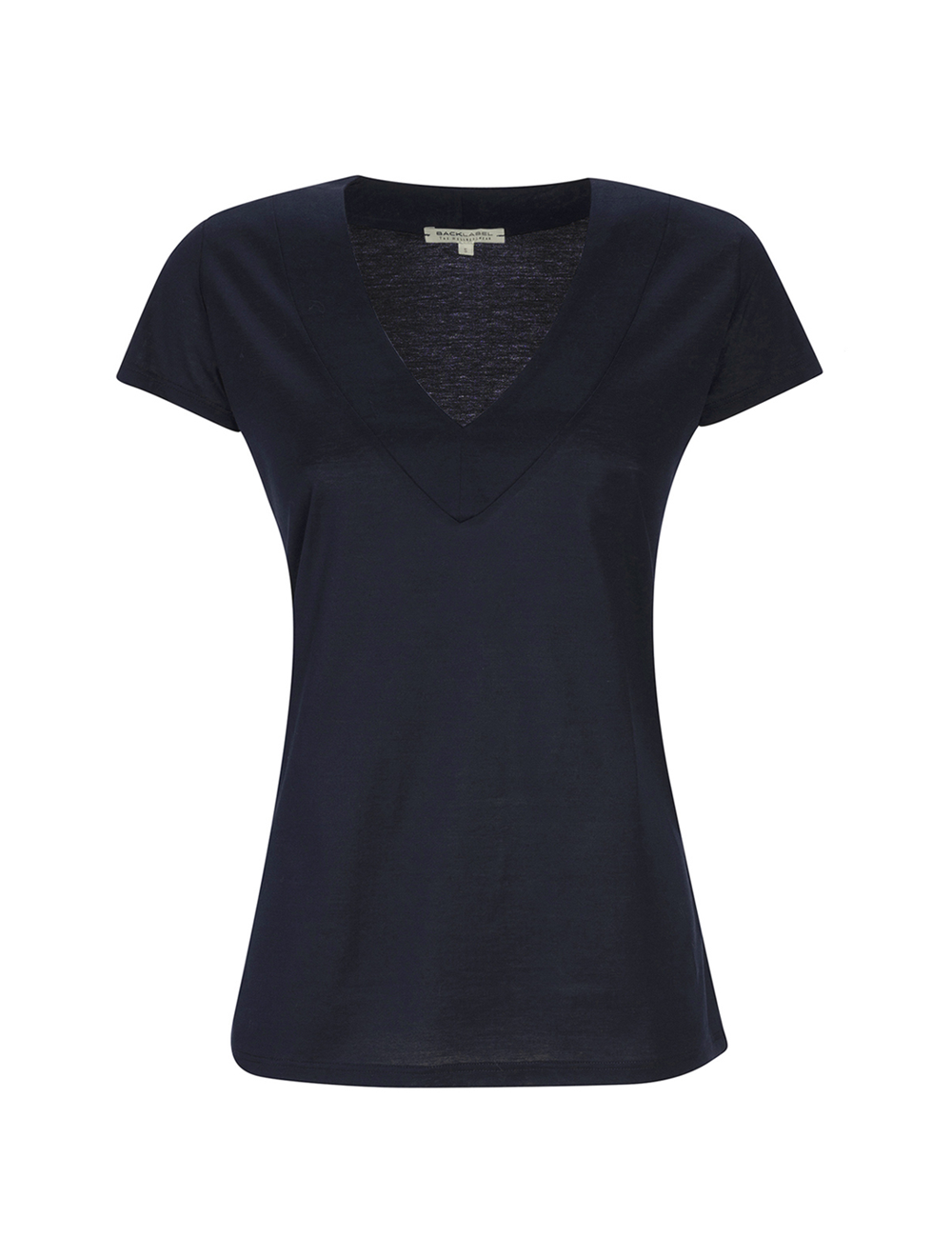 T-SHIRT V-NECK SHORT SLEEVES - MERCERIZED EGYPTIAN COTTON