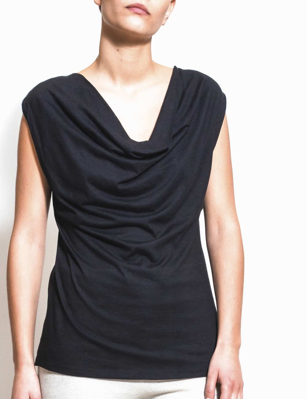 DRAPED TOP - SEAWEED